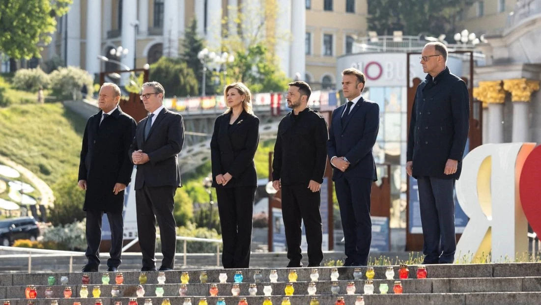 İngiltere, Fransa, Almanya ve Polonya liderleri, ateşkes çağrısında bulunmak üzere Kiev'de