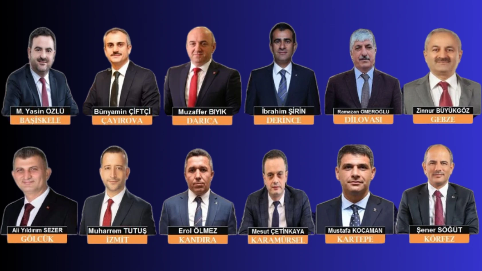 AK Parti Kocaeli ilçe belediye başkan adayları