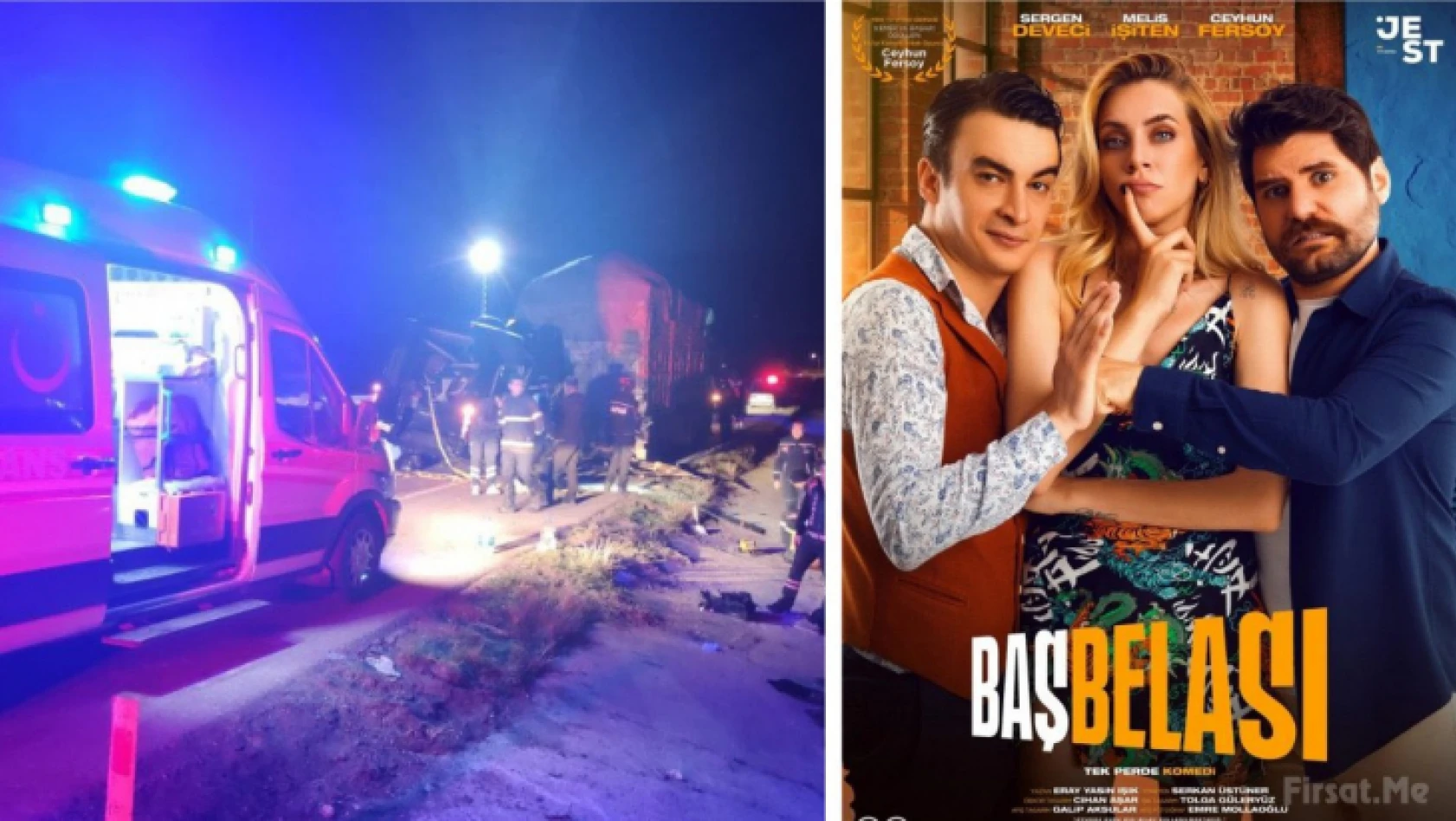 Amasya'da feci kaza ! Tiyatro oyuncularını taşıyan minibüs tıra çarptı: 3 ölü, 8 yaralı
