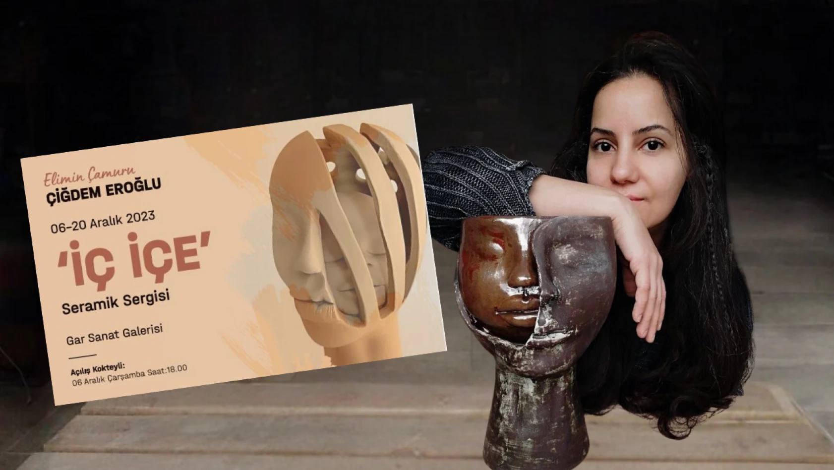 Çiğdem Eroğlu'nun kişisel seramik sergisi 'İç içe' İzmit Tren Garı'nda açılıyor