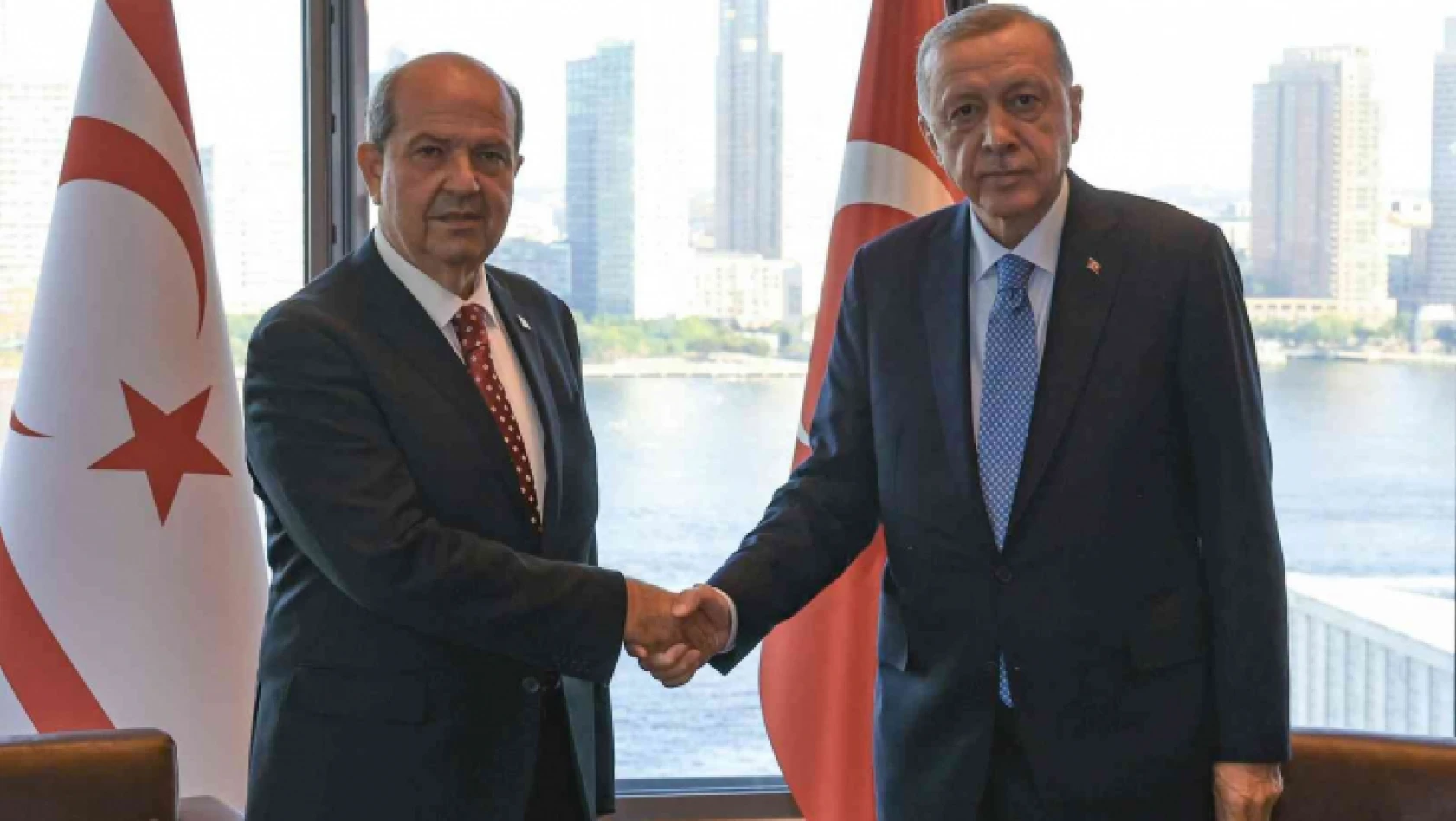 Cumhurbaşkanı Erdoğan, KKTC Cumhurbaşkanı ile görüştü