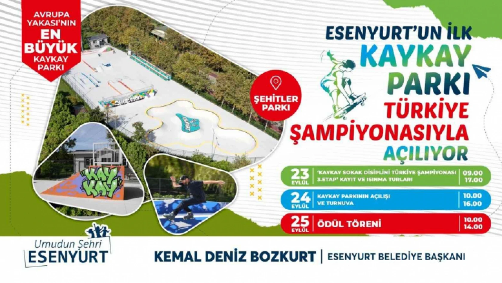 Esenyurt'ta Kaykay Parkı 24 Eylül'de açılıyor