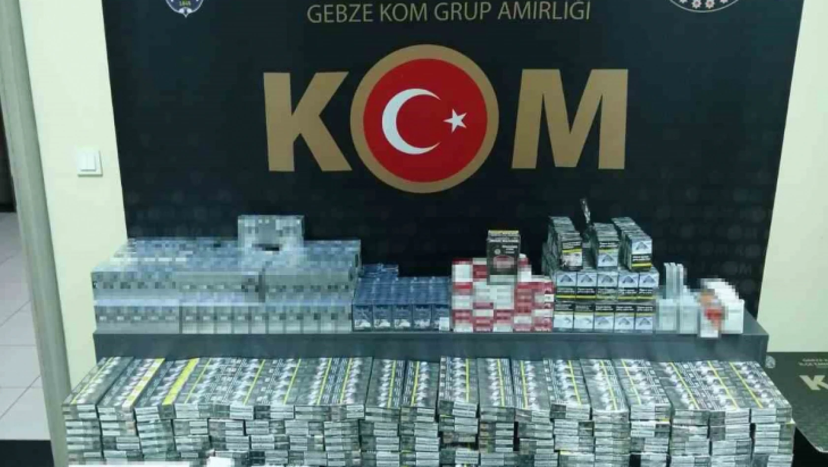 Kocaeli'de 3 bin 109 paket kaçak sigara ele geçirildi