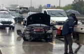 Yağmur kazayı beraberinde getirdi