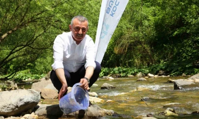 Kirazdere'ye 8 bin alabalık bırakıldı