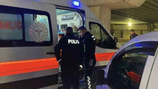 Hafif ticari araç otomobile çarptı