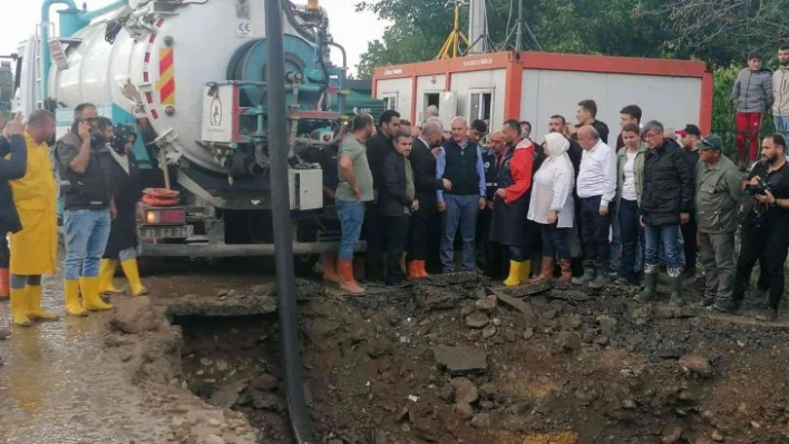 Büyükşehir yol bakımı timi Düzce'de