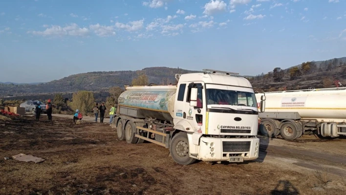 Çayırova'dan Kızılcahamam'a yangını söndürme desteği