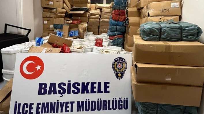 Depo baskınında 5 bin 709 kilo gümrük kaçağı nargile tütünü ele geçirildi