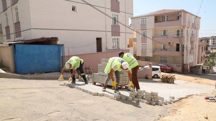 Gebze'de 600 metrelik parke yol yapıldı