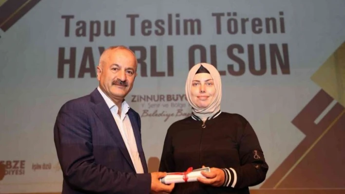 Gebze'de tapu teslim töreni