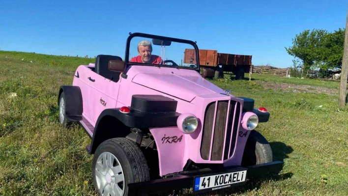Gören bir daha bakıyor: Çapa makinesi motoruyla 15 günde klasik otomobil yaptı