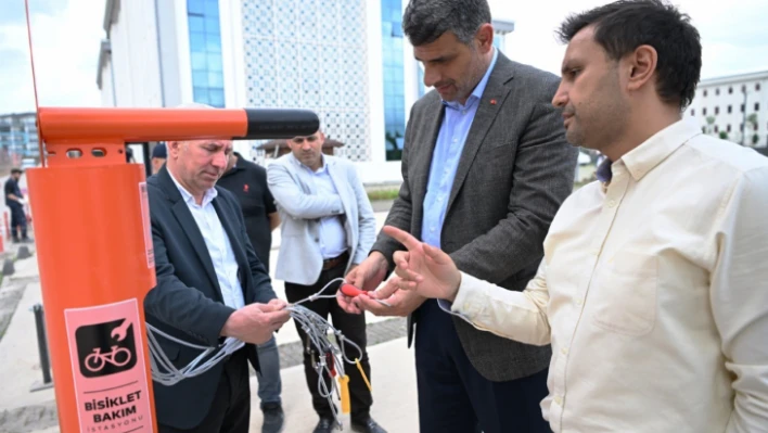 Kartepe'de bisikletseverleri mutlu eden hizmet