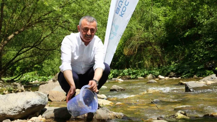 Kirazdere'ye 8 bin alabalık bırakıldı