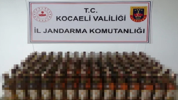 Kocaeli'de 169 bandrolsüz içki ele geçirildi