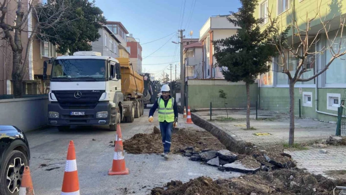 Kocaeli'de kazı çalışması sırasında doğal gaz borusu delindi