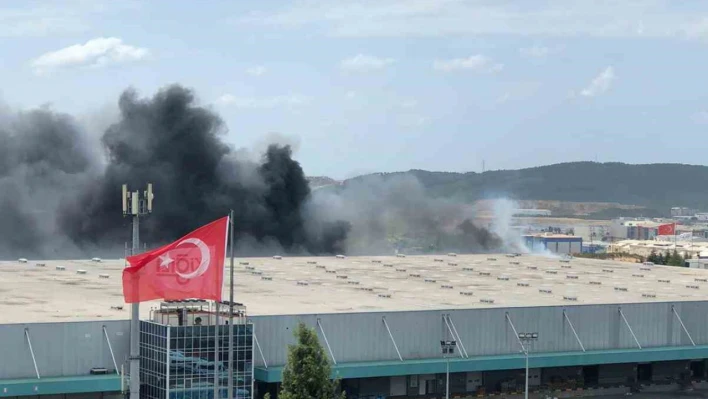 Kocaeli'de zincir market Migrosu'un deposunda büyük yangın