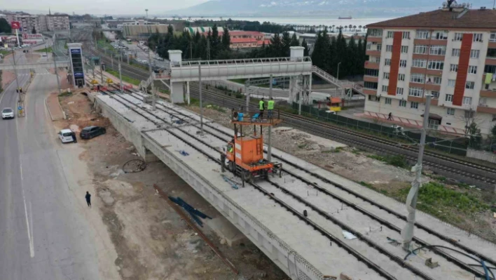 Kuruçeşme'ye uzanacak tramvay hattında ray imalatı tamamlandı