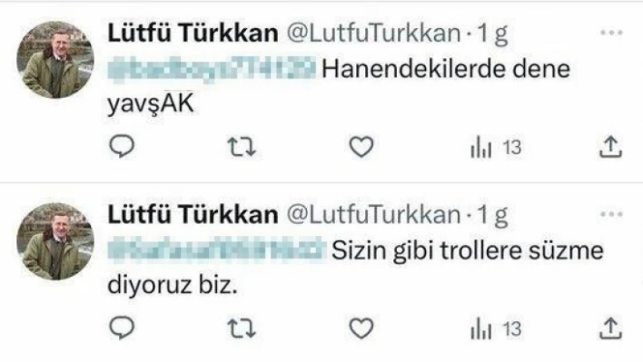 Lütfü Türkkan'ın o sözlerine AK Parti'den tepki