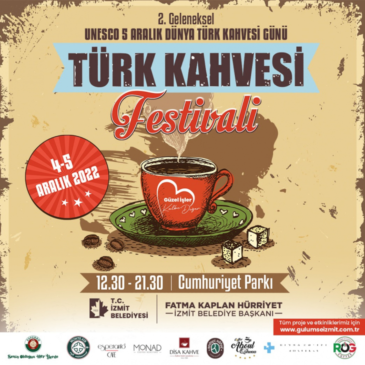 Türk Kahvesi severler Cumhuriyet Parkı'nda buluşacak